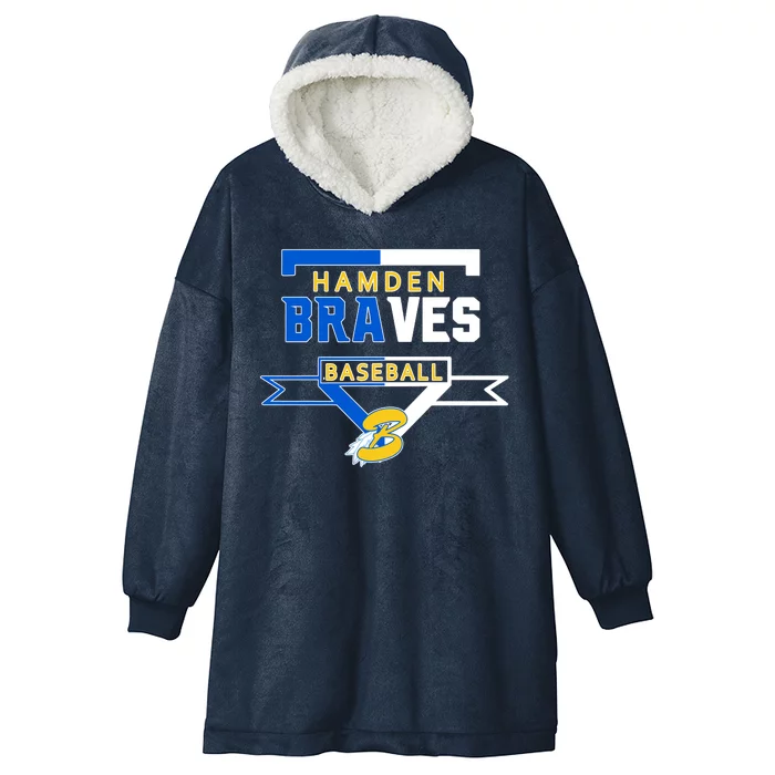 Hamden Braves Home Plate Baseball Fan Hooded Wearable Blanket