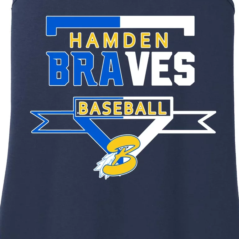 Hamden Braves Home Plate Baseball Fan Ladies Essential Tank