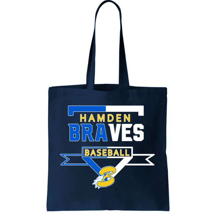 Hamden Braves Home Plate Baseball Fan Tote Bag