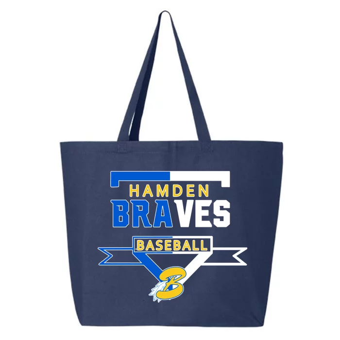 Hamden Braves Home Plate Baseball Fan 25L Jumbo Tote