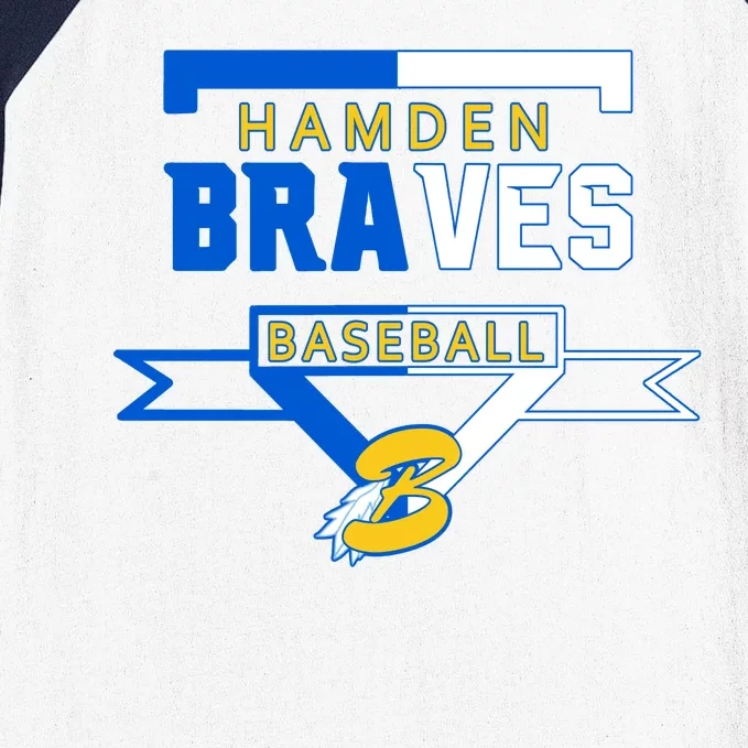 Hamden Braves Home Plate Baseball Fan Baseball Sleeve Shirt