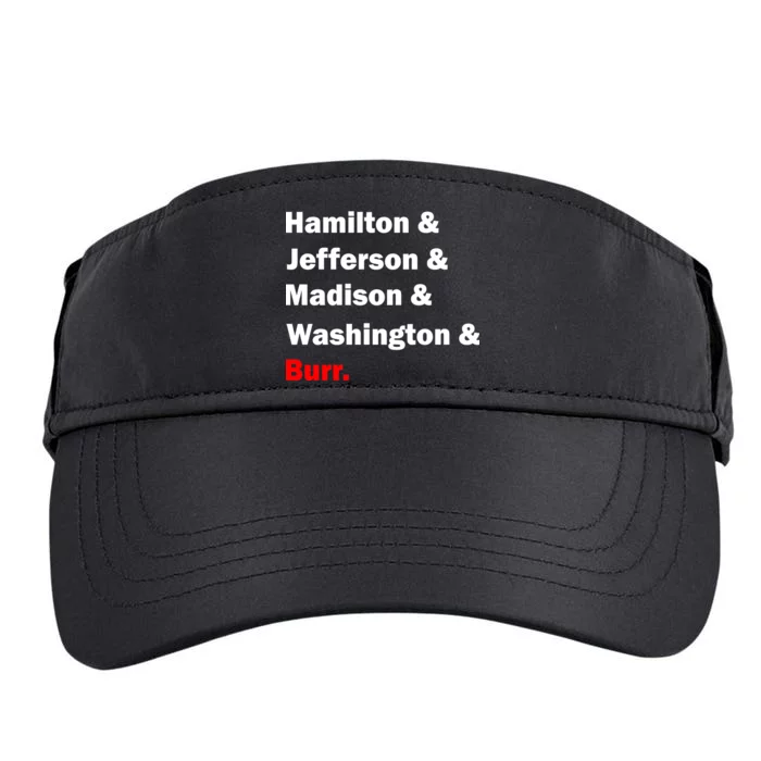 Hamilton & Jefferson & Madison & Washington & Burr. Adult Drive Performance Visor