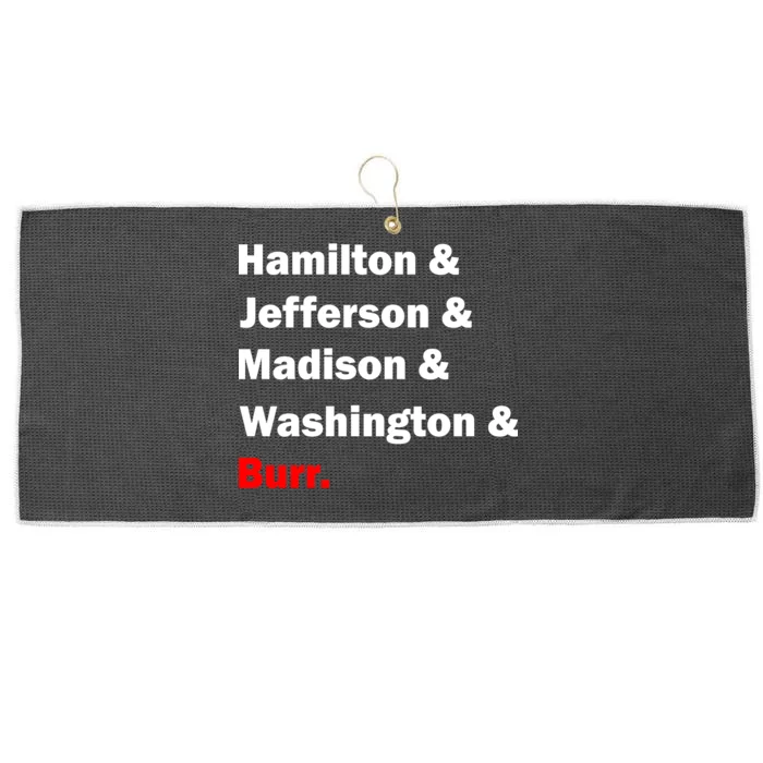 Hamilton & Jefferson & Madison & Washington & Burr. Large Microfiber Waffle Golf Towel