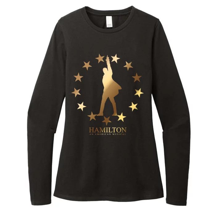 Hamilton An American Musical Golden Stars Womens CVC Long Sleeve Shirt