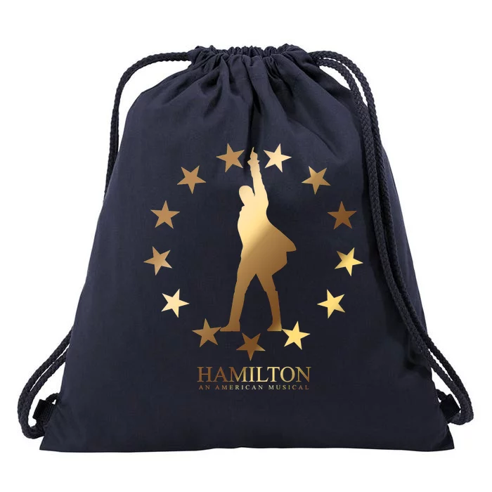 Hamilton An American Musical Golden Stars Drawstring Bag