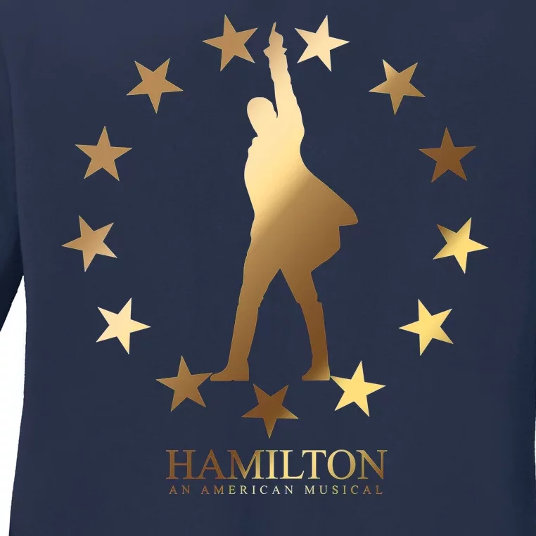 Hamilton An American Musical Golden Stars Ladies Long Sleeve Shirt