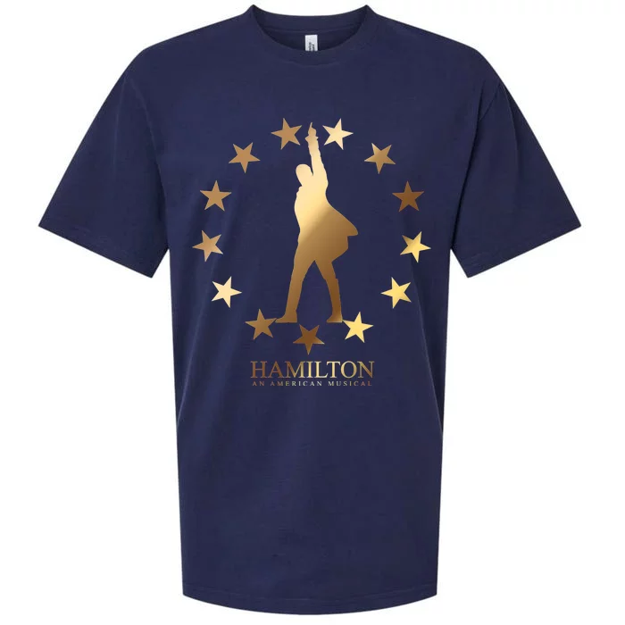 Hamilton An American Musical Golden Stars Sueded Cloud Jersey T-Shirt