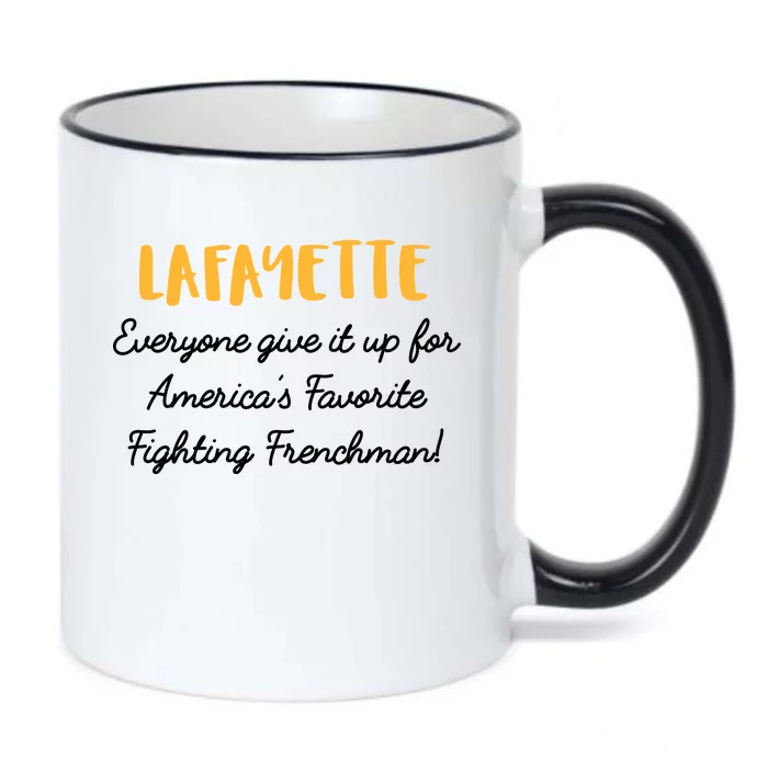 Hamilton Lafayette America's Favorite Frenchman Black Color Changing Mug