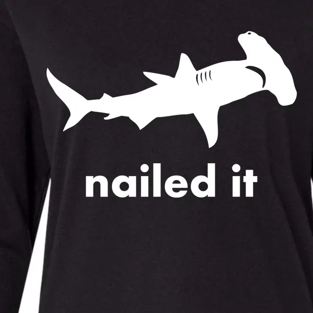 Hammerhead Nailed It Funny Womens Cotton Relaxed Long Sleeve T-Shirt