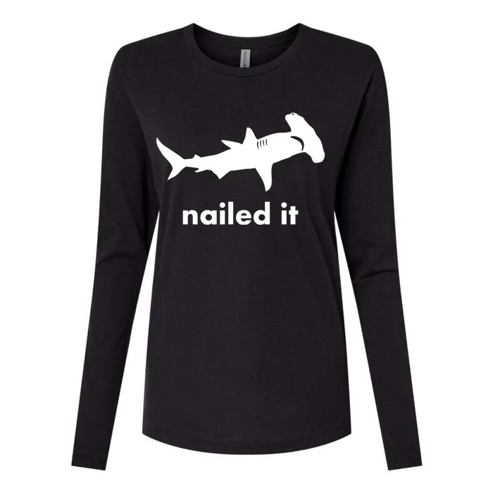 Hammerhead Nailed It Funny Womens Cotton Relaxed Long Sleeve T-Shirt