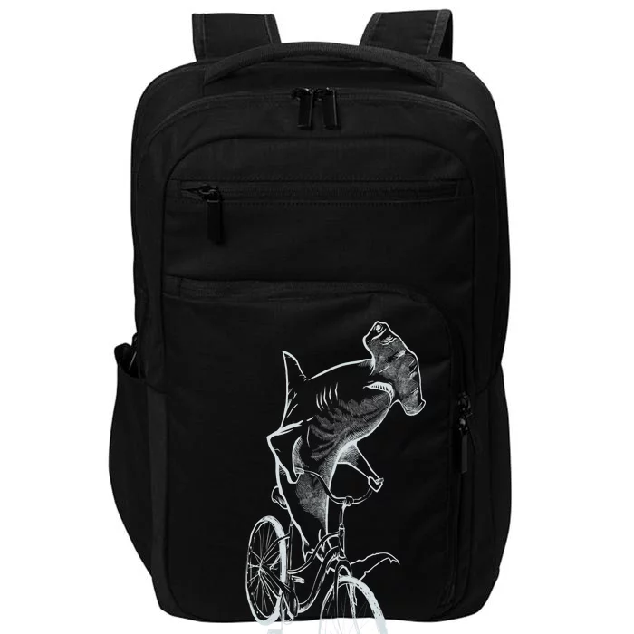 Hammerhead Shark Riding Bicycle Impact Tech Backpack