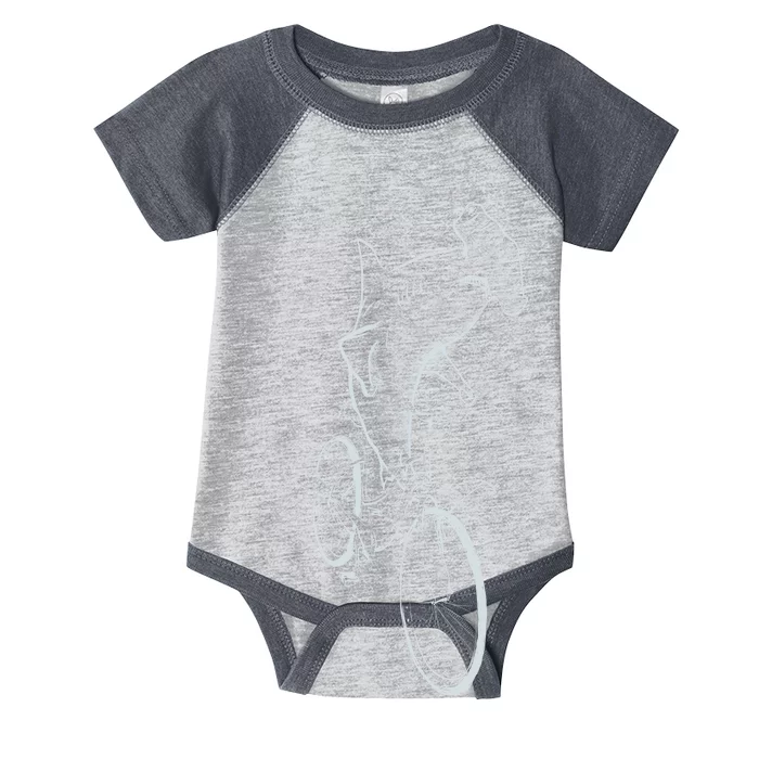 Hammerhead Shark Riding Bicycle Infant Baby Jersey Bodysuit