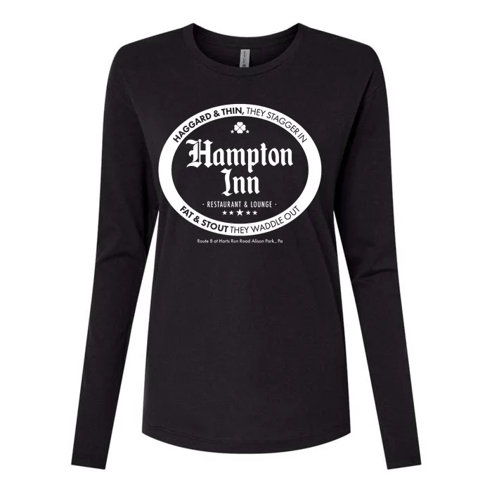 Hampton Inn Restaurant And Lounge Logo Womens Cotton Relaxed Long Sleeve T-Shirt