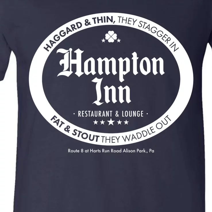 Hampton Inn Restaurant And Lounge Logo V-Neck T-Shirt