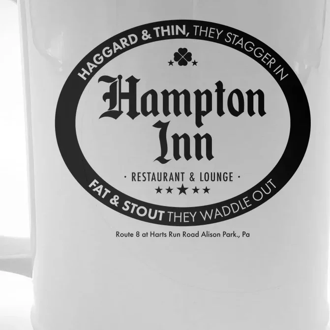 Hampton Inn Restaurant And Lounge Logo Front & Back Beer Stein