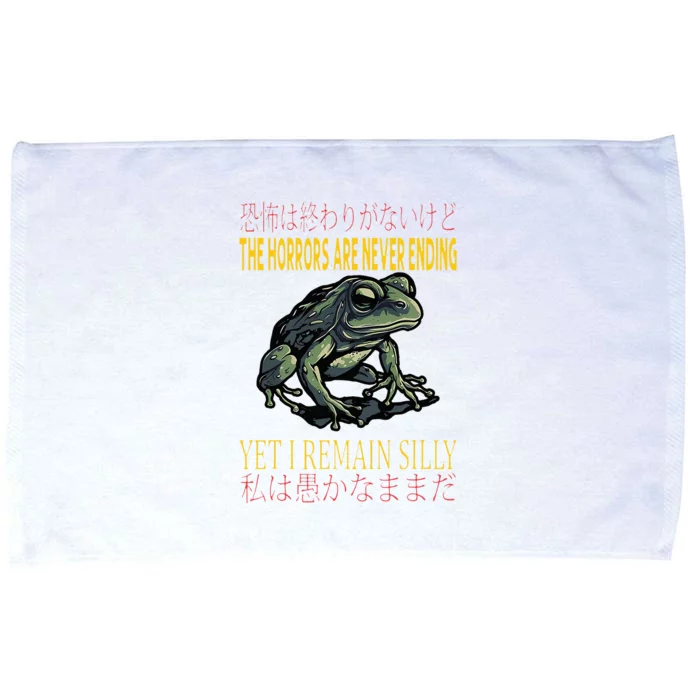 Horrors Are Never Ending Yet I Remain Silly Japanese Frog Microfiber Hand Towel