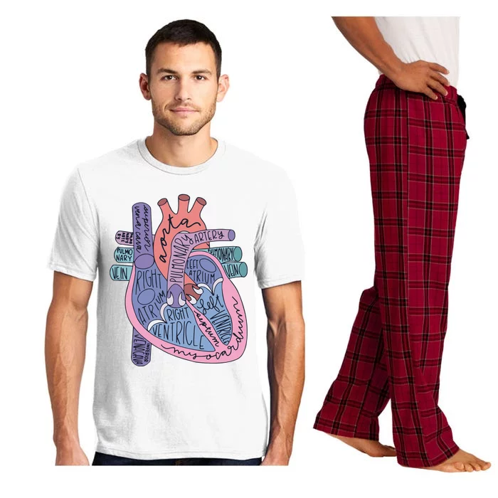 Heart Anatomy Nursing School Cardiologist Anatomical Heart Pajama Set