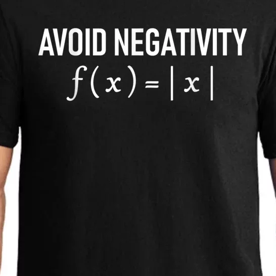 Humorous Avoid Negativity Math Equation Men Women Saying Pun Pajama Set