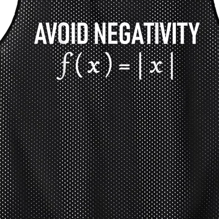 Humorous Avoid Negativity Math Equation Men Women Saying Pun Mesh Reversible Basketball Jersey Tank