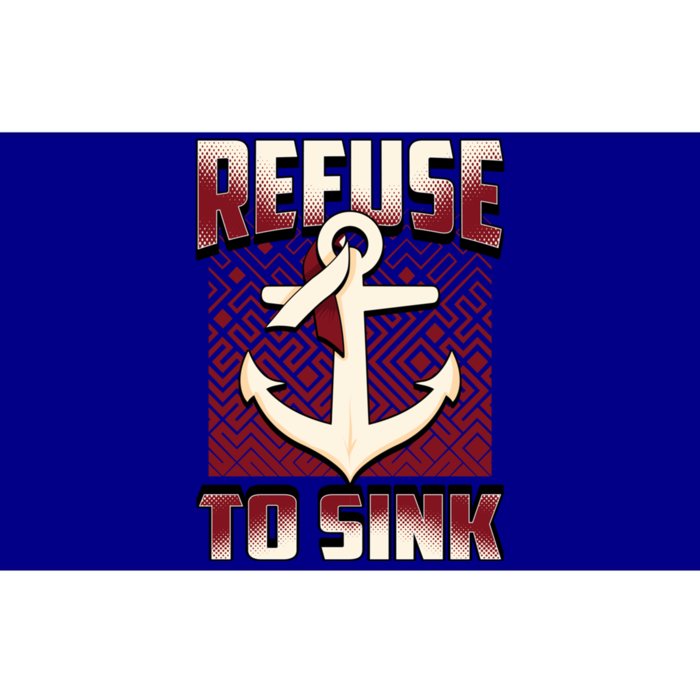 Head And Neck Awareness Sweater Refuse To Sink Anchor Gift Cool Gift Bumper Sticker