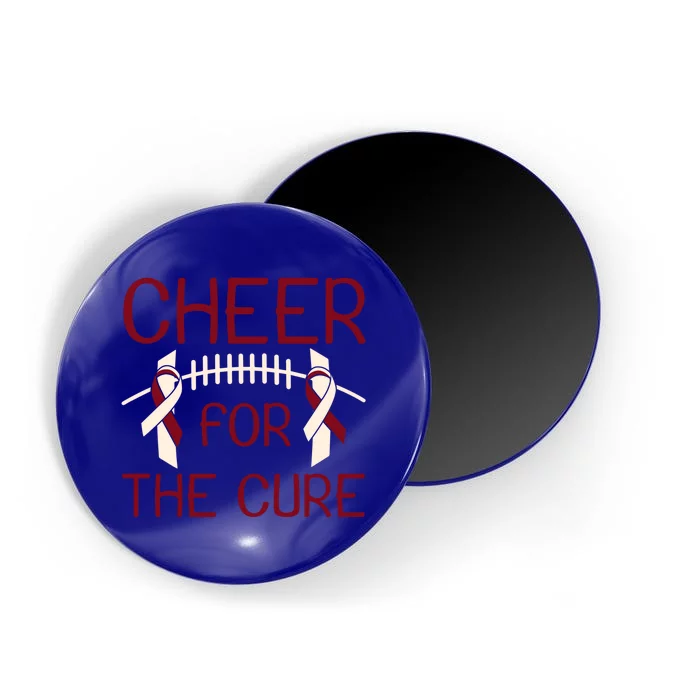 Head And Neck Cancer Awareness Cheer For The Cure Football Gift Magnet