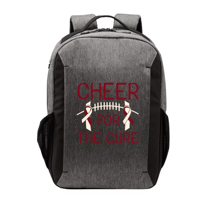 Head And Neck Cancer Awareness Cheer For The Cure Football Gift Vector Backpack