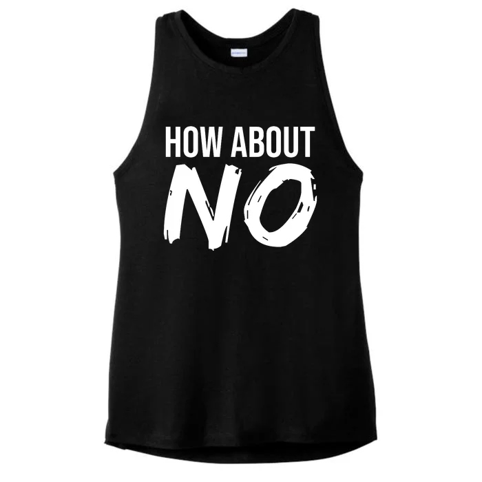 How About No Funny Ladies Tri-Blend Wicking Tank