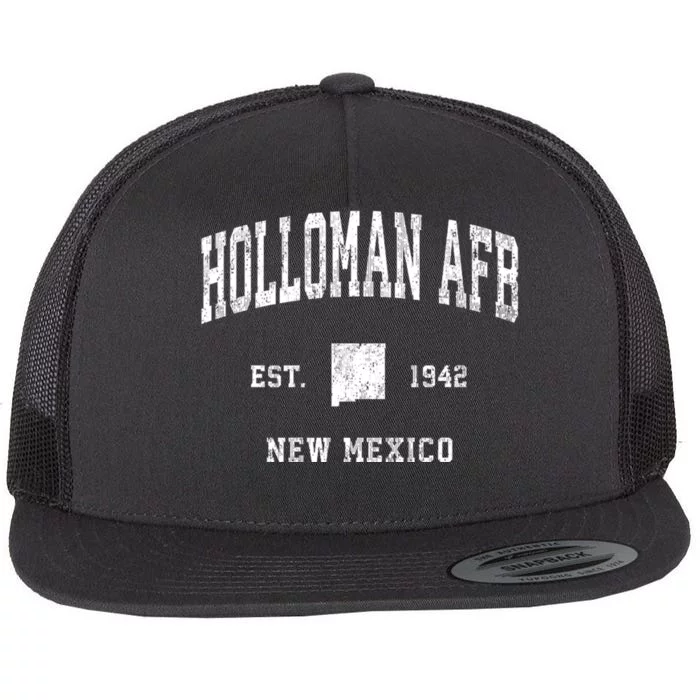 Holloman Afb New Mexico Nm Vintage Athletic Sports Flat Bill Trucker Hat