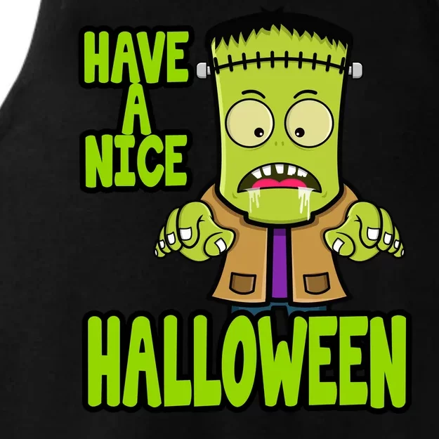 Have A Nice Halloween Frankenstein Monster Ladies Tri-Blend Wicking Tank