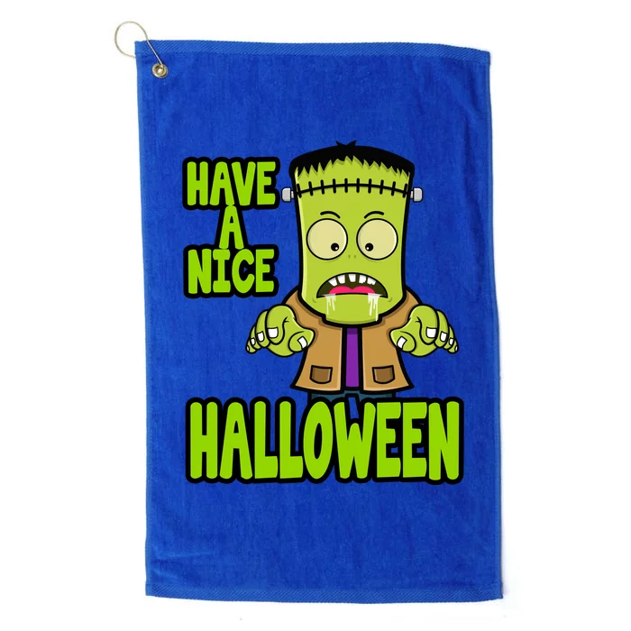 Have A Nice Halloween Frankenstein Monster Platinum Collection Golf Towel