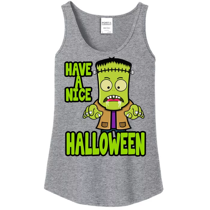 Have A Nice Halloween Frankenstein Monster Ladies Essential Tank