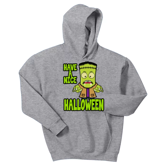 Have A Nice Halloween Frankenstein Monster Kids Hoodie