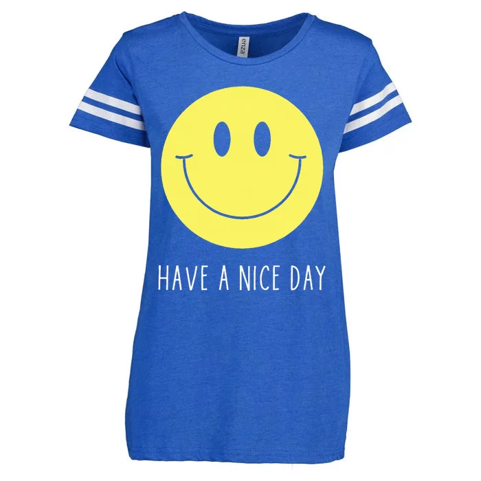 Have A Nice Day Funny Yellow Smile Face Smiling Face Enza Ladies Jersey Football T-Shirt