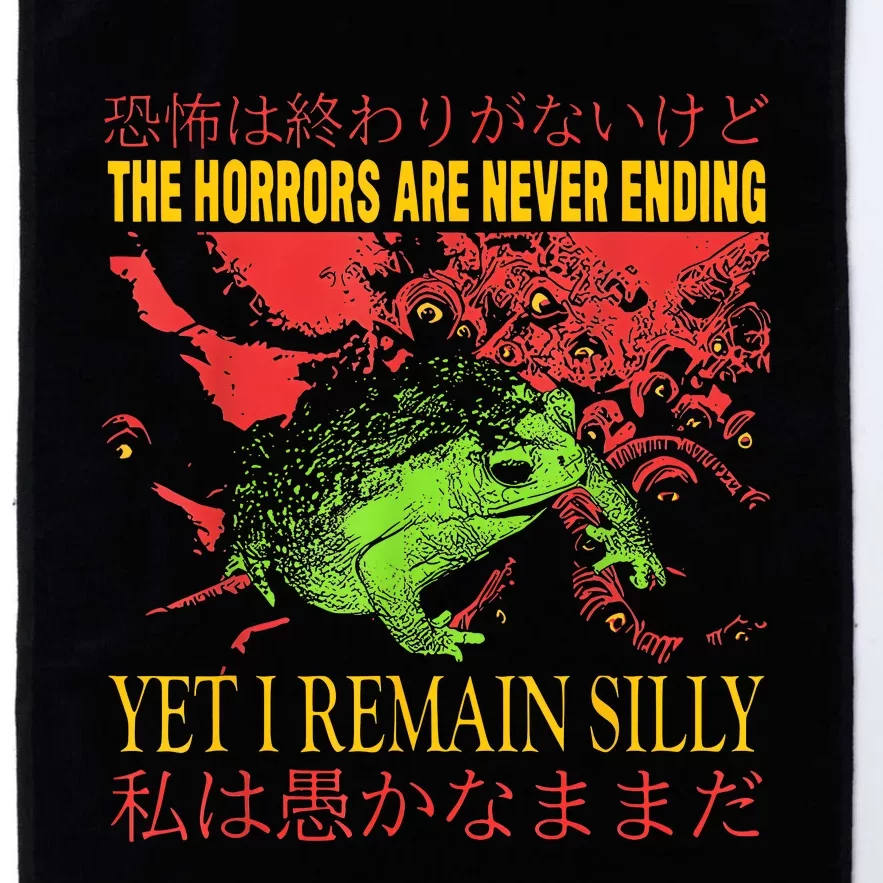 Horrors Are Never Ending Yet I Remain Silly Japanese Frog Platinum Collection Golf Towel