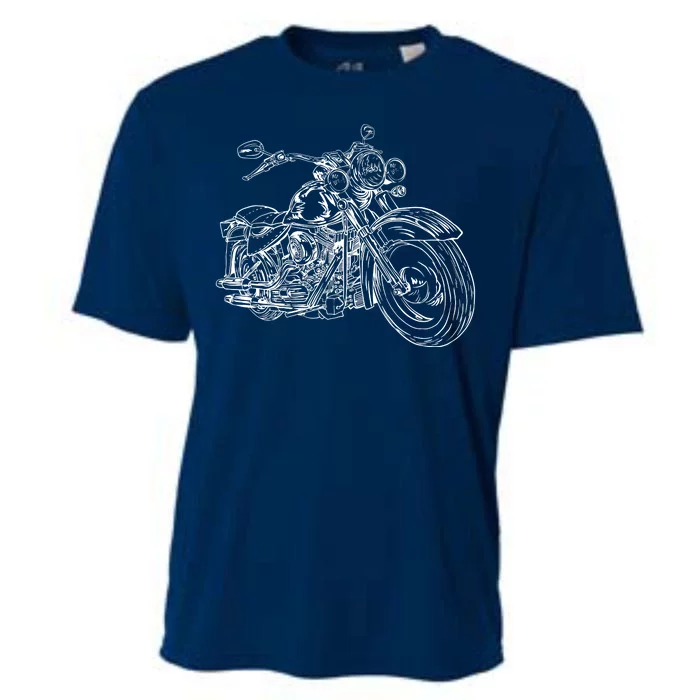 Hand Drawn Motorcycle Cooling Performance Crew T-Shirt