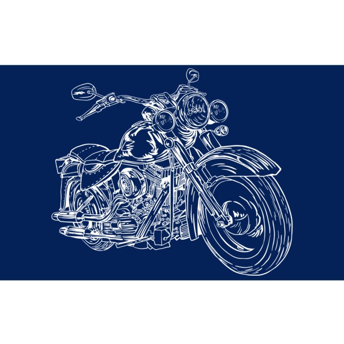 Hand Drawn Motorcycle Bumper Sticker