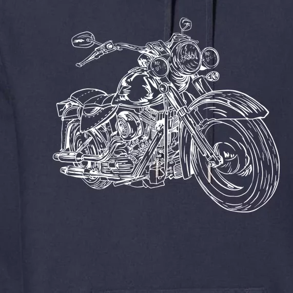 Hand Drawn Motorcycle Premium Hoodie