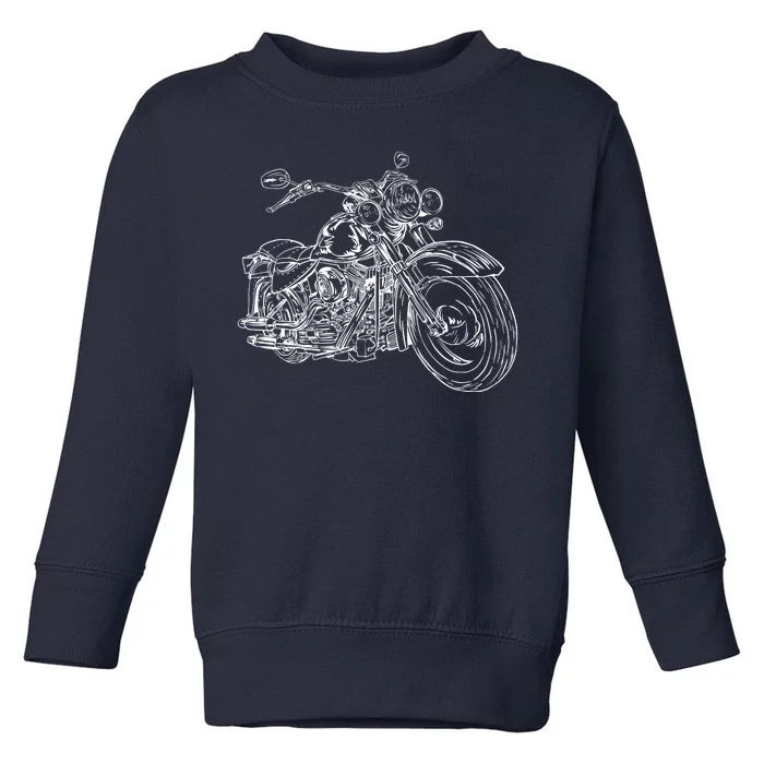 Hand Drawn Motorcycle Toddler Sweatshirt