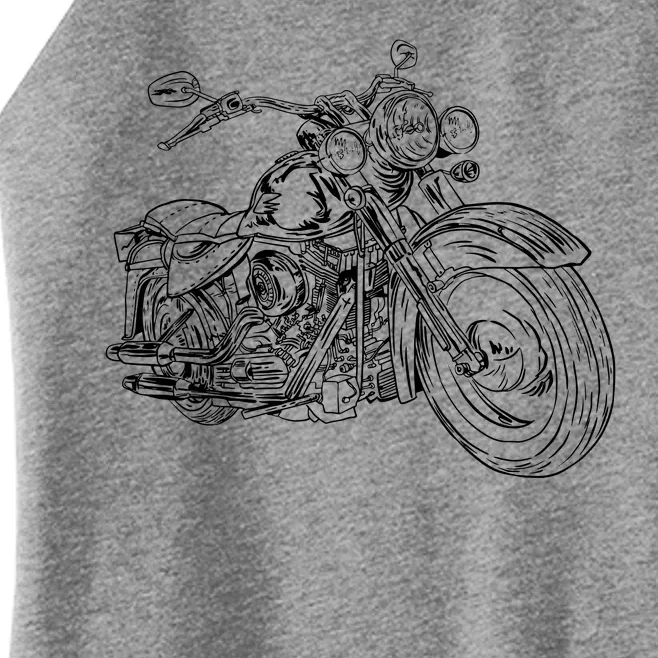 Hand Drawn Motorcycle Women’s Perfect Tri Rocker Tank