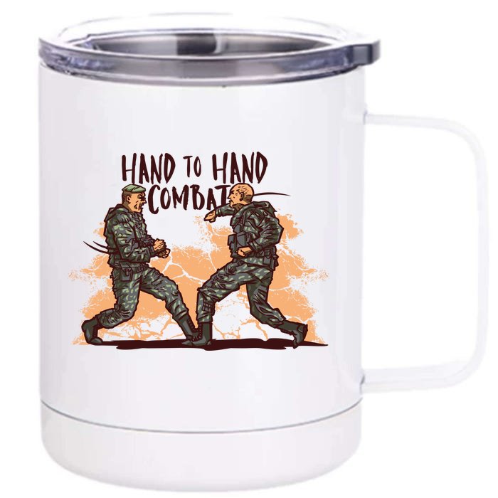 Hand To Hand Combat Army Front & Back 12oz Stainless Steel Tumbler Cup