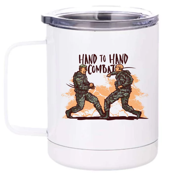 Hand To Hand Combat Army Front & Back 12oz Stainless Steel Tumbler Cup