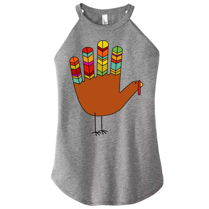 Hand Turkey Thanksgiving Day Women’s Perfect Tri Rocker Tank