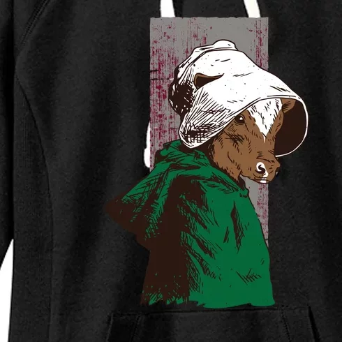 Handmaid Cow Parody Women's Fleece Hoodie