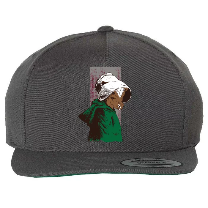 Handmaid Cow Parody Wool Snapback Cap