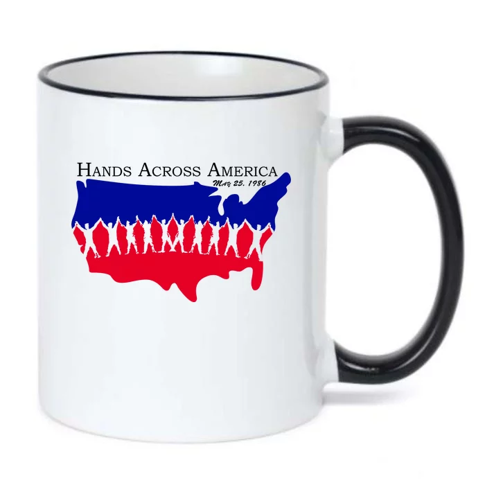 Hands Across America Stand Together Black Color Changing Mug