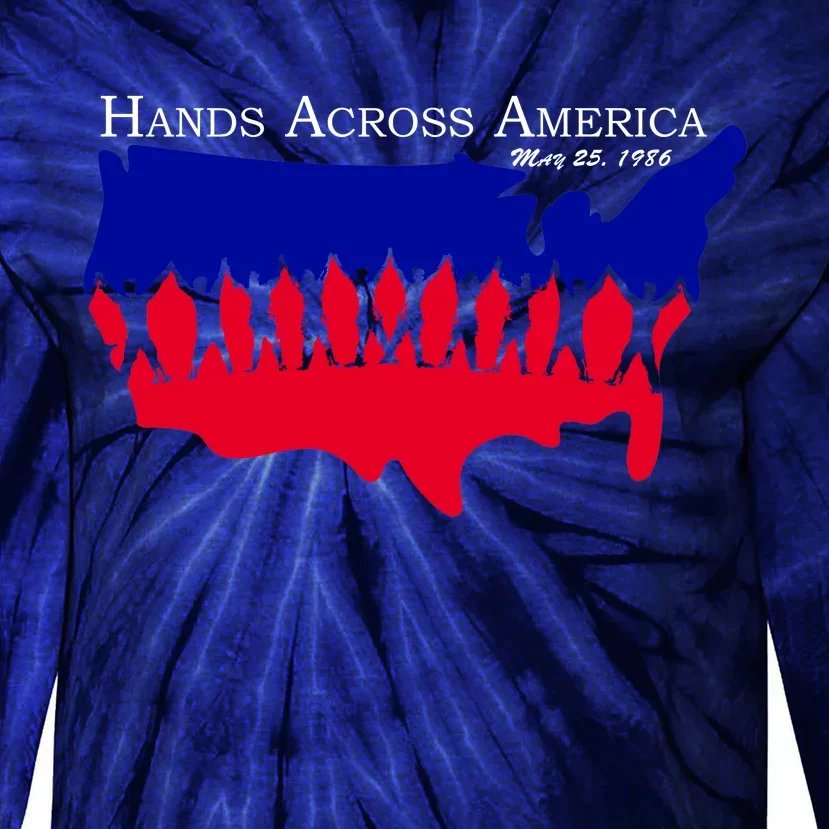 Hands Across America Stand Together Tie-Dye Long Sleeve Shirt