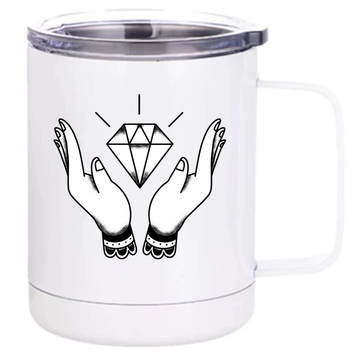 Hands Diamond Front & Back 12oz Stainless Steel Tumbler Cup