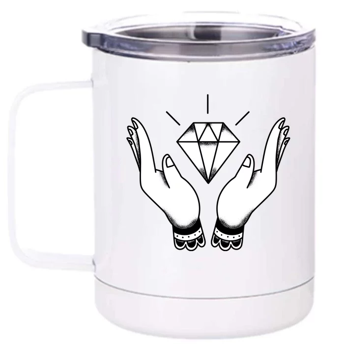 Hands Diamond Front & Back 12oz Stainless Steel Tumbler Cup