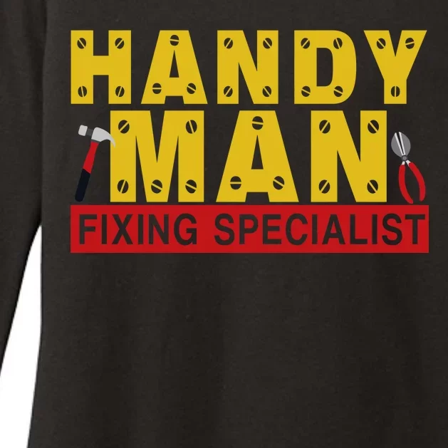 Handy Man Fixing Specialist Womens CVC Long Sleeve Shirt