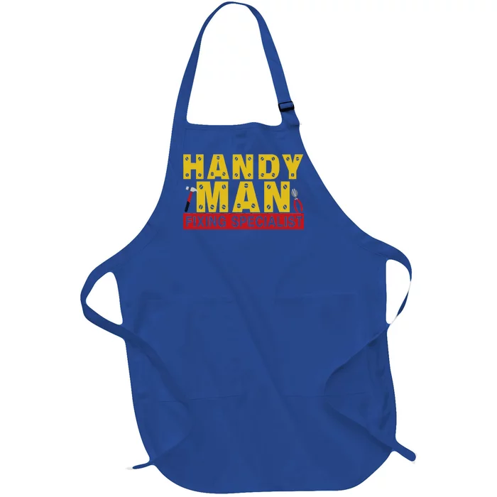 Handy Man Fixing Specialist Full-Length Apron With Pocket